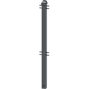 City fence | Posts and fence element | Middle post with 4 connecting clipswith ornamental head